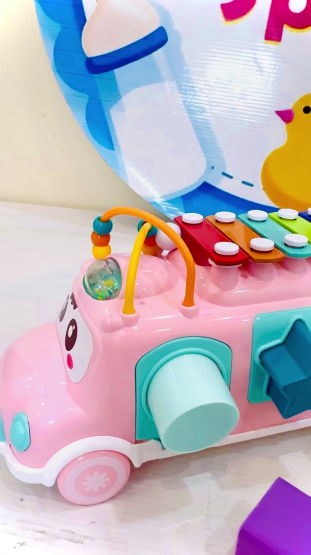 🎶 Huanger 3-in-1 Musical Xylophone Bus – Fun & Learning in One! 🚌