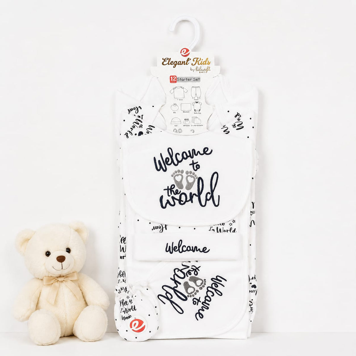 12 Pcs Winter fleece Baby Starter Set