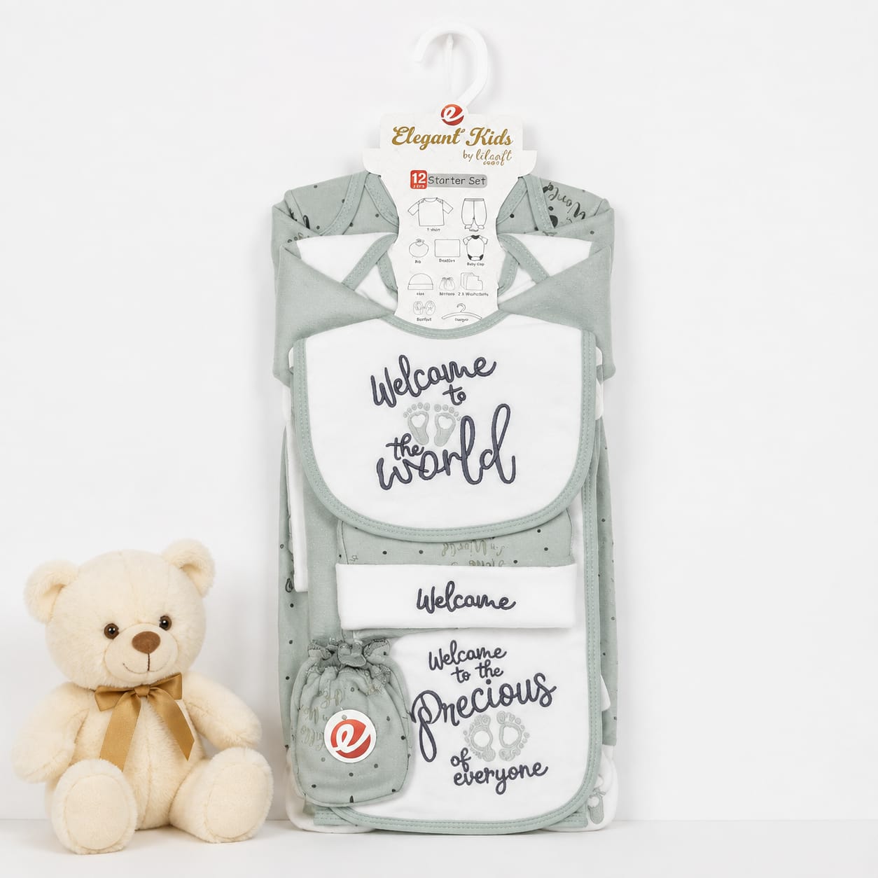 12 Pcs Winter fleece Baby Starter Set