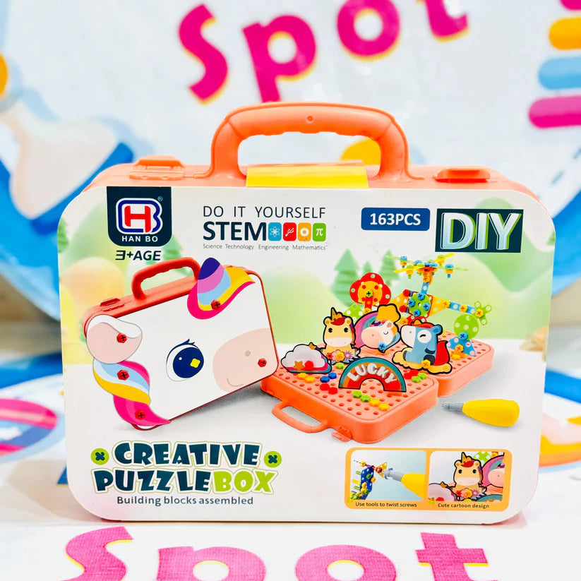 DIY CREATIVE PUZZLE TOOL BOX