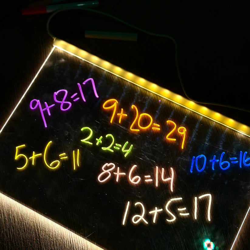 Led glow drawing board for kids