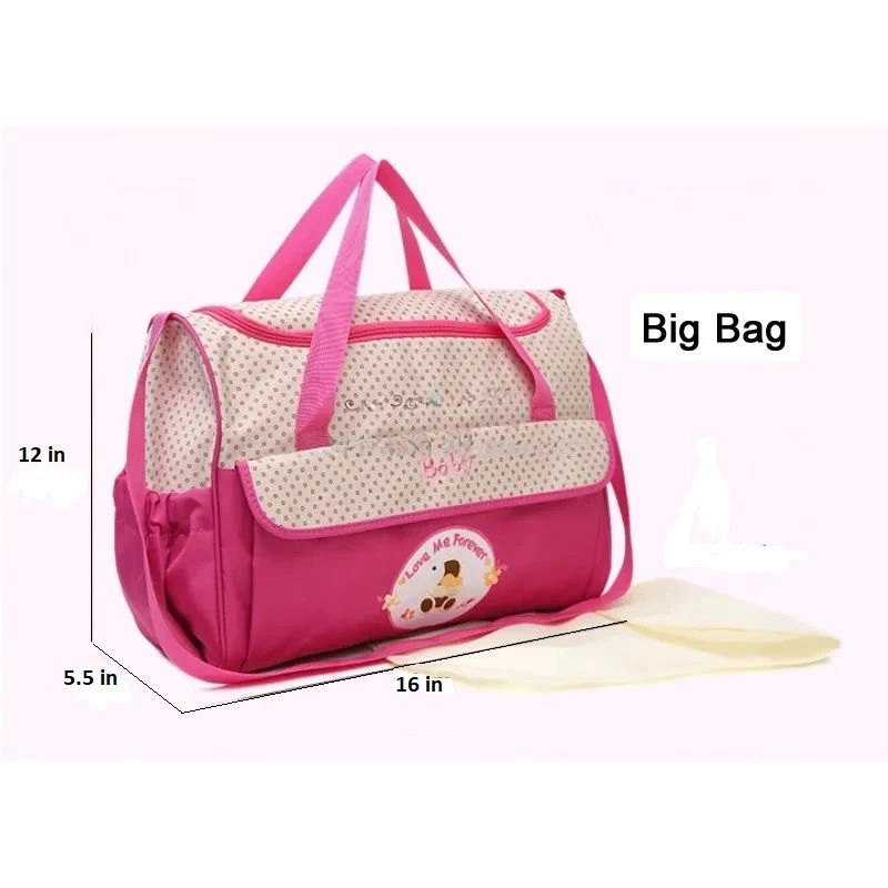 5 pcs baby/mother bag set Pink