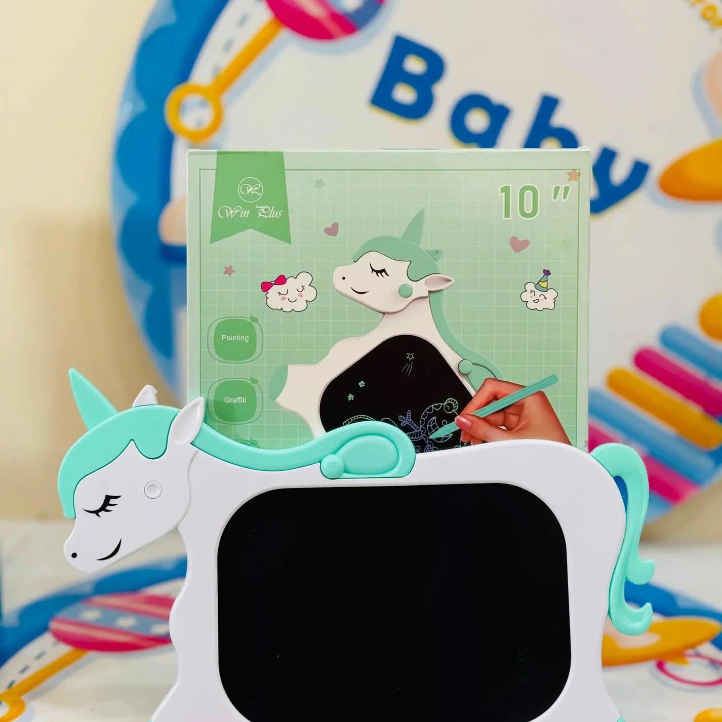 10-Inch LCD Writing Tablet – Fun &amp; Mess-Free Drawing! 🎨✨

Let creativity flow with the&nbsp;10-Inch LCD Writing Tablet, a&nbsp;lightweight and eco-friendly&nbsp;way for kids to&nbsp;draw, write, and doodle&nbsp;without the mess! With a&nbsp;colorful screen, easy pen holder, and one-key lock, it's perfect for&nbsp;learning, sketching, and playing anytime, anywhere.

🖍️ Why Kids Love It?

🌈&nbsp;Colorful LCD Screen&nbsp;– Bright and clear display for&nbsp;fun, eye-catching doodles! 🎨🖥️
🖊&nbsp;Round 