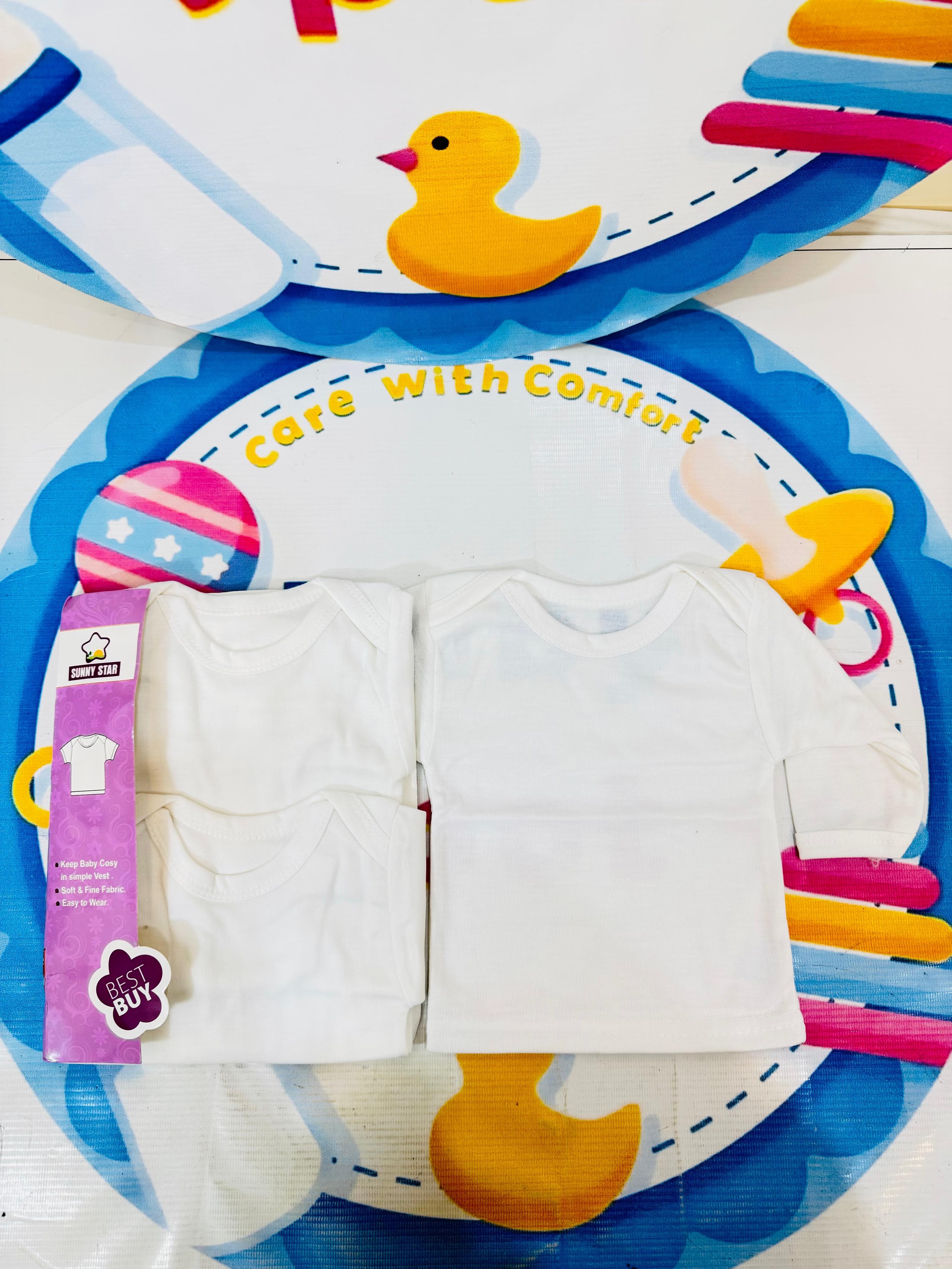 Branded Premium Baby Inner Vests – Full Sleeve (Pack of 3) | BabySpot Pakistan

Give your little one the ultimate comfort with our Branded Premium Baby Inner Vests – a must-have for newborns and infants. These full-sleeve, ultra-soft vests are crafted for maximum comfort, warmth, and breathability, making them perfect for daily wear, layering, and sleepwear.

👶 Product Features & Benefits:

✔ Premium Cotton Fabric – Super soft, breathable, and hypoallergenic, ensuring zero irritation on delicate baby skin
